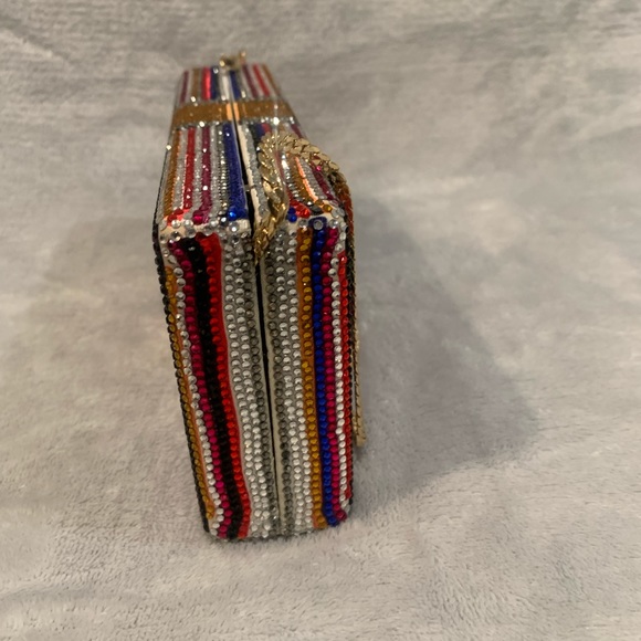 Womens colorful “Swarovski “ clutch - Picture 7 of 7